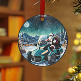 Can-Am Spyder Santa Aluminum Christmas Ornament